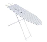 Extra Wide Folding Ironing Board, 4 Adjustable Heights with Silicon Iron Rest,Lightweight 4-Leg Metal Frame for Home Laundry (Blue, 107cm)