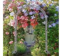 Extra Wide Garden Arch 300/350cm - Arbor for Climbing Plants & Roses Support - Elegant Black Green & White Garden Decor 3M x 2.2M