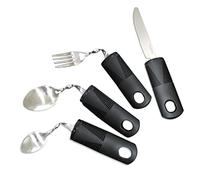 Extra Wide Handles Bendable Easy Grip Cutlery Set, Chunky Handles, Corfort Grips Disability Ideal Dining aid for Elderly Disabled Arthritis Parkinson's Disease Tremors Sufferers