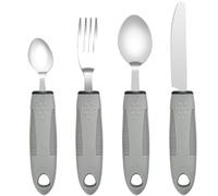 Extra Wide Handles Easy Grip Cutlery Set of 4 Disability Aids,Chunky Handles, Corfort Grips Disability Ideal Dining aid for Elderly Disabled Arthritis Parkinson's Disease Tremors Sufferers