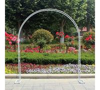 Extra Wide Metal Garden Arch for Roses - Weather-Resistant Trellis Arbor for Weddings, Patios & Backyards - Stylish Black Garden Archway, 120 x 220 cm