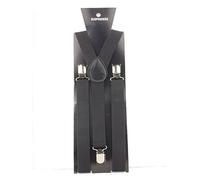 Extra Wide Plain Trouser Braces - Black