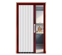 Extra Wide Pleated Folding Sliding Door for Indoor Use - Concertina Design Red Wood Aluminiu Sizes 100-200 CM Perfect for Open Kitchens and Modern Interiors