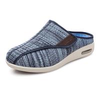 Extra Wide Shoes for Men Mules for Women New Backless Slip on Sports Fit Walking Mule Sandals Sneaker Knit Ladies Open Back Indoor Outdoor(LightGrey,7.5 UK)