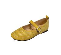 Extra Wide Shoes for Women Ladies Navy Loafers Women Casual Shoes for Work Mesh Ballet Buckle Strap Sparkly Ballerina Breathable Summer Dress Womens Sandals Beach Sandals Size 6 (Yellow,3.5)