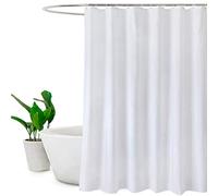 Extra Wide Shower Curtains 240 x 180cm drop,Water-resistant Machine Washable White Fabric Large Shower Curtain or Liner for Bathroom,Size W 95" x L 72"