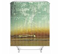 Extra Wide Shower Curtains, Thtub Shower Curtains Polyester Trumpet Waterproof Corner Shower Curtain 165X180cm Yellow