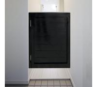 Extra Wide Swinging Cafe Door Single Versatile Home Decor Wooden Black Saloon Doors Swing Hallway Kitchen Doorway Bar Easy Installation(White,W100xH90cm(39.4"x35.4"))