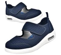 Extra Wide Trainers for Swollen Feet Ladies Diabetic Shoes for Women Backless Bunion for Summer Disability Womens for with Arthritis in the Memory Foam Sandals Sport and Outdoor(Blue,11.5 UK)