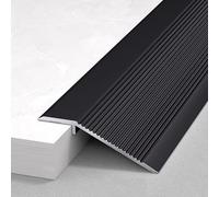 Extra Wide Transition Strips Anti Slip, Metal Floor Reducer Molding for Laminate Carpet Tile Planks, Waterproof Threshold Edging Trim Cover(Black)