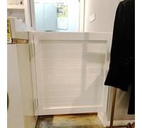 Extra Wide White Wooden Swinging Cafe Door - Saloon Style Single Door for Home Decor Kitchen Bar Hallway - 21.6"x31.4" Cowboy Doors