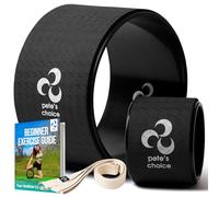 Extra Wide Yoga Wheel + Mini Wheel + Stretching Strap - Starter Guide Included. Home Exercise Kit for Beginners. Improve posture, better mobility. Relieve Back Pain. Extra Large Jumbo & Baby Roller