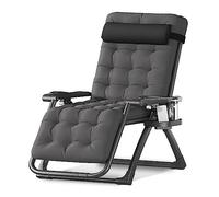 Extra Wide Zero Gravity Chair Foldable Recliner with Removable Cushion & Tray for Ultimate Comfort Perfect for Outdoor & Indoor Relaxation Portable Lounge Chair