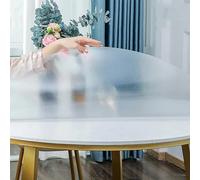 Extra155cm Round TableclothFrosted Outdoor Table Protector AntiScald HeatIlating 1mm Thick CustomMatte h for Dining & Dressing Tables