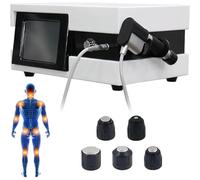 Extracorporeal ESWT Device, Shockwave Therapy Machine with 5/6 Massage Heads, 2 Versions (5: Manual/6: Preset), 8 Bar Pneumatic, Non-Invasive for ED, Muscle Pain Relief & Body Shaping(A)