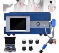 Extracorporeal Shockwave Therapy Machine, ED Shock Wave Device with 5 Head, Portable Physiotherapy Massage Gun for ED Treatment and Pain Relief,Blue
