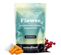 Extracted Flowee Bladder Strength Supplements - 30 Day Supply - High Strength Formula with Pumpkin Seed, Soy Isoflavones, Cranberry Tablets - Urinary Tract Health, Hormone Balance - 60 Vegan Capsules