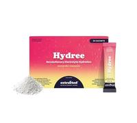 Extracted Hydree Advanced Electrolyte Drink Mix, Sodium Potassium Magnesium Calcium Citrate Blend, Natural Raspberry Flavour, Zero Sugar, Himalayan Salt and Stevia, 24 Single-Serve Sachets
