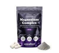 Extracted Magnesium Glycinate 3-in-1 Complex 1740mg, 60 Vegan Capsules | Triple Magnesium Complex with Bisglycinate, Citrate & Malate, Providing 300mg Elemental Magnesium, Vegan Supplement, UK Made