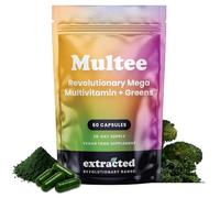 Extracted Multee High Potency Multivitamin - 30 Day Supply - 40 Essential Multi Vitamins & Minerals Supplements C, D, B12, Iodine & Supergreens Blend, Daily Nutritional Support, 60 Vegan Capsules