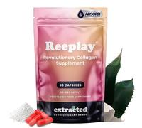 Extracted Reeplay Collagen Supplements - 30 Day Supply - Vegetarian Marine Collagen Capsules Support with Ovoderm Eggshell Membrane, Hyaluronic Acid, Hair, Skin & Nail Vitamins Health - 60 Capsules