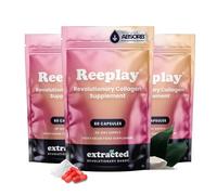 Extracted Reeplay Vegetarian Collagen Supplements for Women, 3 Pack | Alternative to Marine & Bovine Collagen Capsules with Ovoderm Eggshell Membrane, Hyaluronic Acid, Hair, Skin & Nails Vitamins