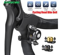 Extractme Mini Cycling Road Bike Bell Copper Alloy 100db Cycling Handlebar Bell Dual Bell Hammers Design Cycling Accessories Black