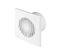 Extractor Fan with Backdraught Valve Modern Ventilator with Damper Duct Vent (100mm / 4" with Timer)