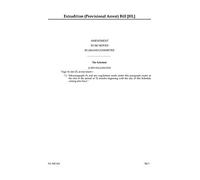 Extradition (Provisional Arrest) Bill Amendment to be moved in Grand Committee (House of Lords) HLB 3 b