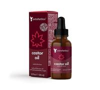 extraherbos Organic Castor Oil 100% Pure 30ml Stimulates the Growth of Eyelashes, Eyebrows and Beard, Paraben Free, Removes Frizz and Split Ends in Hair, Protects Brittle Nails and Dry Cuticles