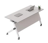 ExtraLarge Folding Conference Table with WheelsModern Rectangular Mobile Meeting Desk Flip Top Design for Office Training Rooms & Classrooms HeavyDuty Portable Solution