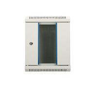 Extralink 6U 10", Grey Rack Cabinet, Wall or Standing Mount, 19' Mount, DIY Frame, Removable Side Panel