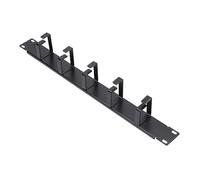EXTRALINK Cable Management, Black, Cable Management for 19 Inch Rack, Steel, Perfect Network Cabinet Accessories, 5 Metal Brackets, Rack Capacity 1U