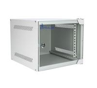 Extralink Server Rack 10" 4U - Network Cabinet 310MM deep - floor or wall mounting, load capacity 30 kg, 180° opening, grey - ideal for home networks and IT equipment