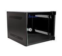 Extralink Server Rack 10" 4U - Network Cabinet 310MM deep - floor or wall mounting, load capacity 30 kg, 180° opening, black - ideal for home networks and IT equipment