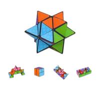 Extraordinary 3D Multi-dimensional Geometric Toys, Infinity Cube Fidget Toy for Kids, Star Cubes with Endless Shape Possibilities, Brain Train Educational Toy for Children and Elderly