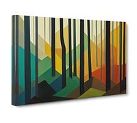 Extraordinary Abstract Forest Canvas Wall Art Print 30x20 Inch