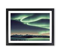 Extraordinary Aurora Borealis Framed Print | A4 Black Framed Wall Art | Ready to Hang | Modern Landscape Picture | Living Room Bedroom Lounge Office