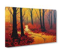 Extraordinary Autumn Forest Canvas Wall Art Print 30x20 Inch