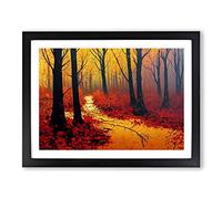 Extraordinary Autumn Forest Framed Print | A4 Black Framed Wall Art | Ready to Hang | Modern Landscape Picture | Living Room Bedroom Lounge Office