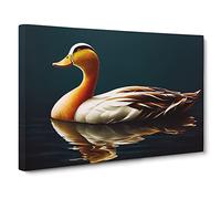 Extraordinary Duck Canvas Print | Gallery Wrapped 30mm Frame Wall Art | 30x20 inches | Ready to Hang | Contemporary Bird Picture | Living Room Bedroom Lounge Office