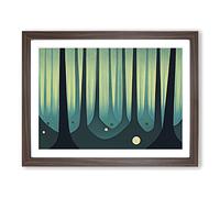 Extraordinary Forest Framed Print | A4 Walnut Framed Wall Art | Ready to Hang | Modern Landscape Picture | Living Room Bedroom Lounge Office
