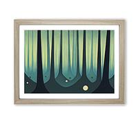 Extraordinary Forest Framed Wall Art Print A2 Oak