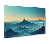 Extraordinary Japanese Mountains Canvas Wall Art Print 30x20 Inch