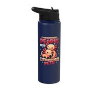 Extraordinary People Need Extraordinary Pets Cute Axolotl Stainless Steel Insulated Water Bottle