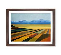Extraordinary Spring Meadow Landscape Framed Print | A3 Walnut Framed Wall Art | Ready to Hang | Modern Landscape Picture | Living Room Bedroom Lounge Office