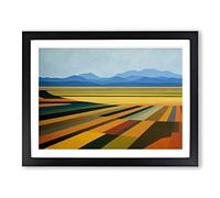Extraordinary Spring Meadow Landscape Framed Wall Art Print A2 Black