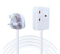 ExtraStar 1 Gang Unswitched Extension Lead 10m (KF-ESB-1/10M) in White ExtraStar White