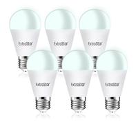 EXTRASTAR 15W E27 LED Light Bulbs, A60 Cool White 6500K Daylight, 1500lm, 99W Equivalent, Edison Screw Light Bulb, Non-Dimmable, Pack of 6