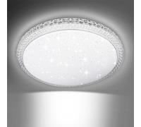 ExtraStar 18W LED Acrylic Crystal Round Ceiling Light Cold White 6500K, 1950 Lumen ExtraStar White